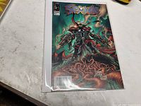 Front cover of Spawn #63 in bag with board