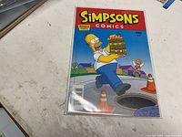 Front cover of bagged Simpsons Comics issue