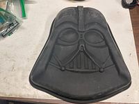 Front exterior view of silicone Darth Vader helmet mold