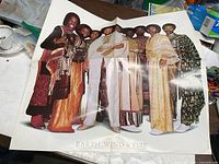 Full poster laid flat showing entire band and band name