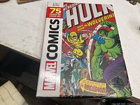 Slipcased hardcover book front showing Hulk cover and title