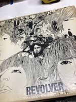 Front cover of Beatles Revolver LP with Capitol logo