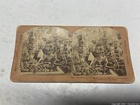 Front of stereoview card showing Canada Fruit Exhibit scene and caption