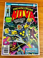 Front cover of The Man Called Nova #1 comic in protective sleeve