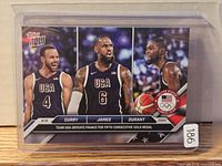 Front view of 2024 Topps Now Team USA card in toploader