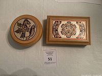 Both trinket boxes showing overall size and shape