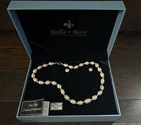 Full view of Bella & Rose box showing necklace and earrings set