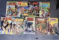 Nine comics laid out showing all covers