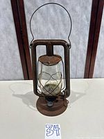 Full view of Dietz Monarch kerosene lantern showing overall design and condition