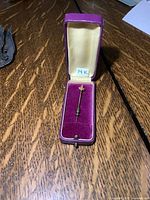 Stick pin inside presentation box