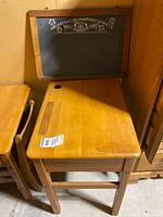 desk and chalkboard together