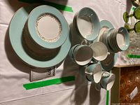 overall set arranged on table