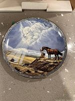 Front of collector plate showing full artwork and border