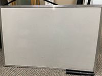 Front view of whiteboard showing metal frame and writing surface