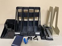 Overall view of all office supplies in lot