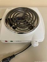 Top view showing coil element and attached cord