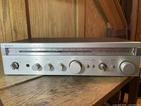 Front angle view of Hitachi SR-4010 receiver showing full unit