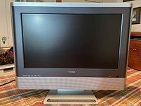 Front view of Toshiba 20HLV86S LCD TV/DVD combo powered off