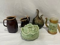 group shot of five ceramic pieces