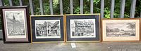 Front view of all four framed prints