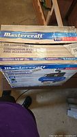Box top showing Mastercraft branding and model information