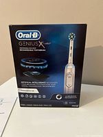 Front view of sealed Oral-B Genius X toothbrush box