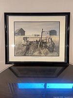 Full view of framed print showing artwork, mat, and frame