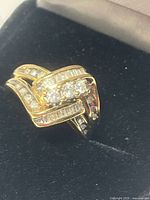 Ring top view showing overall design and diamond arrangement