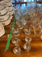 Group of Collins, shot and surrounding items