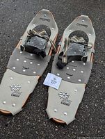 Both Powderidge Crest 25 snowshoes full view