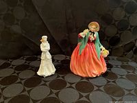 Front view of both figurines