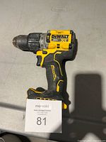 Right side view of Dewalt 20V MAX XR drill/driver showing overall condition.