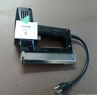 Overall view of Craftsman corded brad nailer with attached power cord