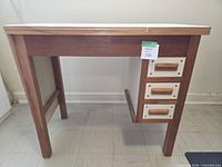 Front view of sewing table closed