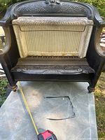 Front view showing full heater and scale