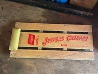 Top view showing branding, headrest, wood slats