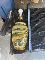 Full view of lamp with tape measure showing height