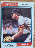 Front of Al Kaline Topps baseball card, Detroit Tigers