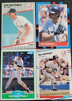 Fronts of four Don Mattingly baseball cards