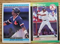 Front view of both Ellis Burks Donruss cards (1989 and 1992)