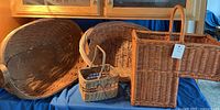 all four baskets showing relative sizes and shapes