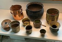 Group shot of all metal containers