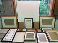 Overall group of frames showing range of sizes and finishes