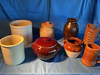 Group shot of all seven pottery items