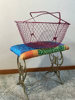 Bench and basket together showing overall appearance