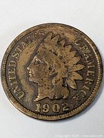 Obverse of 1902 Indian Head cent