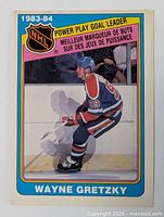 Front of Wayne Gretzky 1984 O-Pee-Chee #383 card