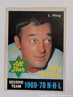 Front of Frank Mahovlich All Star card