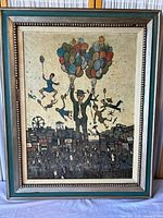 Full frontal view of framed print showing entire artwork and frame