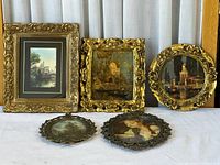 Group shot of all five framed prints